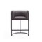 Manhattan Comfort Cosmopolitan Counter Stool in Pebble and Black, PK3 3-CS008-PE - alternate 6
